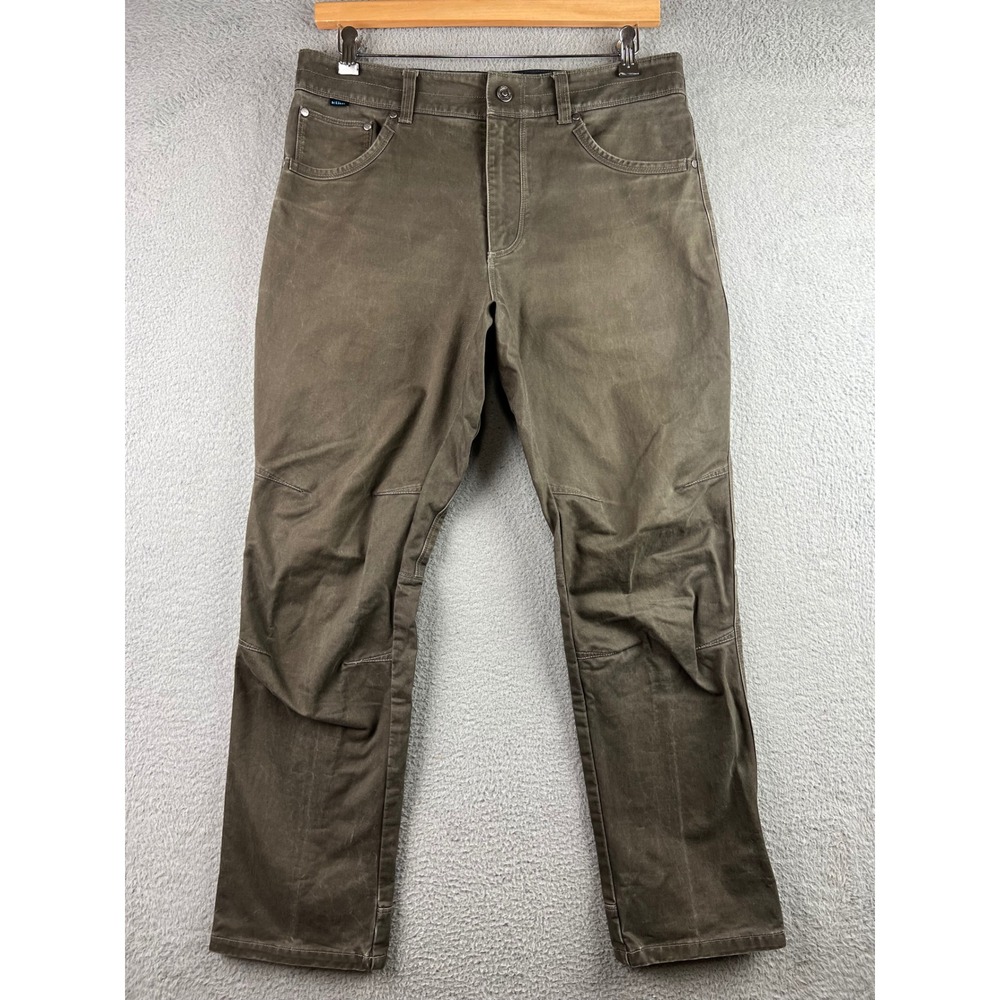 KUHL Rydr Pants Mens 36x30 Brown Olive Green Vintage Patina Dye Work Hiking